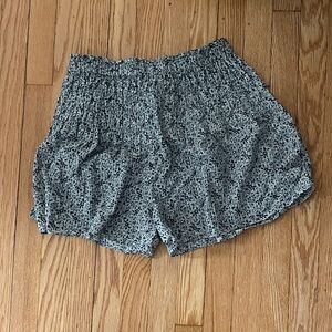 Madewell Smocked Pull-On Floral Shorts